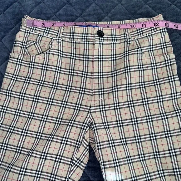 Burberry Shorts women 2 36 cropped Bermuda Capri plaid Vintage B19